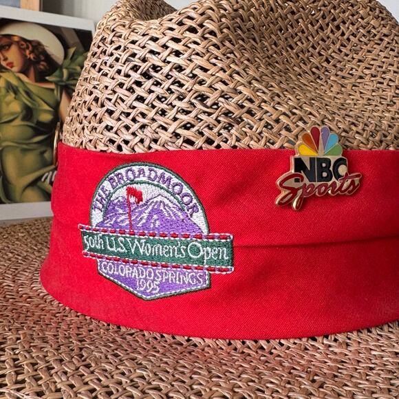 1995, 50th U.S. Women’s Open, Straw Hat w/ Collectors Pins,The Broadmoor, CO - Picture 2 of 10